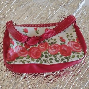 Isabella Fiore roses leather shoulder bag